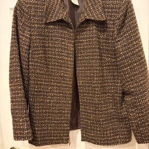 Dressbarn Brown Tweed Blazer, size 10